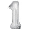 Silver 14" Foil Number Balloons - Image 3