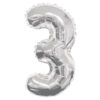 Silver 14" Foil Number Balloons - Image 5