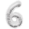 Silver 14" Foil Number Balloons - Image 8